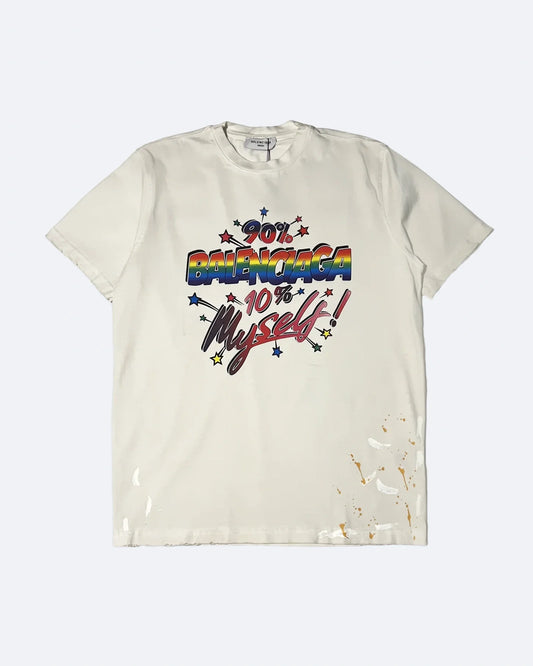 Balenciaga - 90/10 Logo Print T-Shirt - White