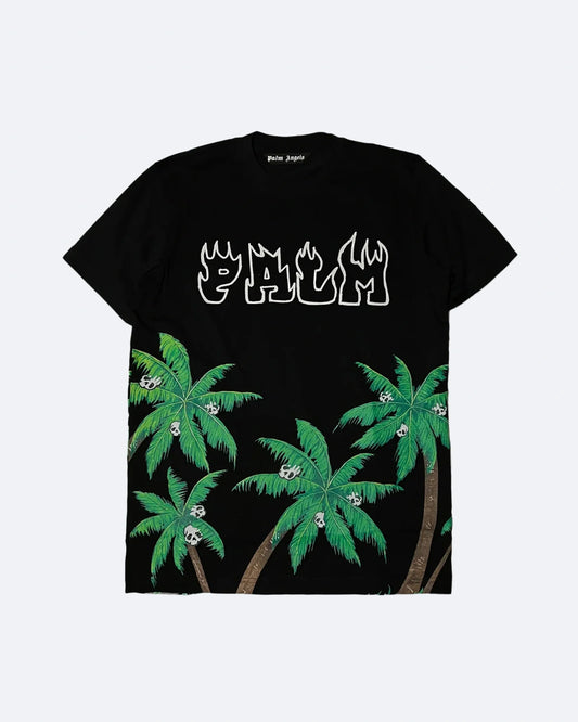 Palm Angels - Palms & Skulls Vintage T-Shirt - Black
