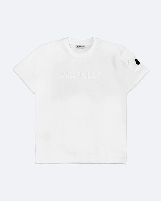 Moncler - Logo Print Sleeve Pocket T-Shirt - White