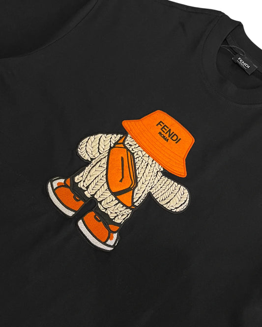 Fendi - Embroidered Mascot T-Shirt - Black