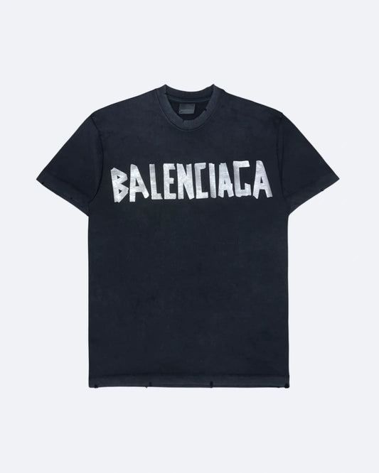 Balenciaga - Silver Tape T-Shirt - Black