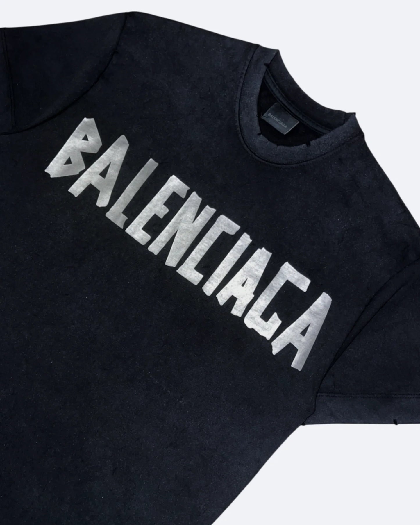Balenciaga - Silver Tape T-Shirt - Black