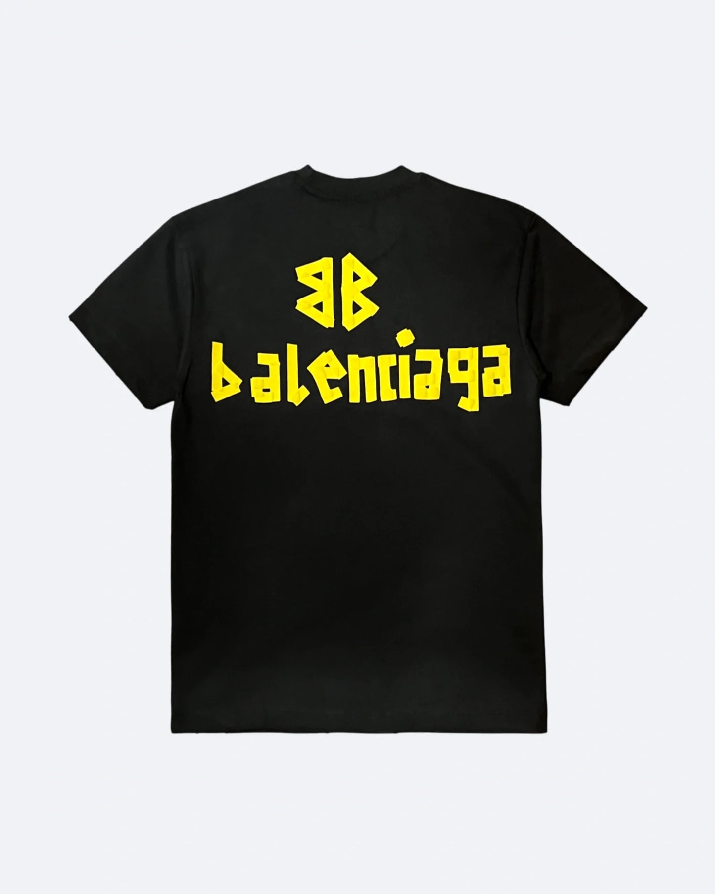 Balenciaga - Yellow Tape T-Shirt - Black