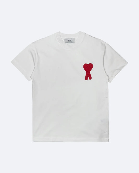 AMI - Hearth Logo Embroidery T-Shirt - White