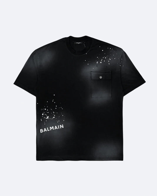 Balmain - Pocket Washed Out T-Shirt - Black