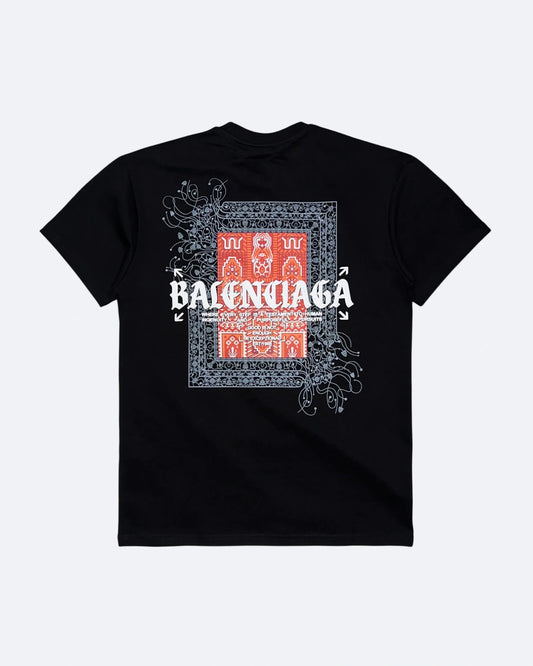 Balenciaga - Red Bandana T-Shirt - Black