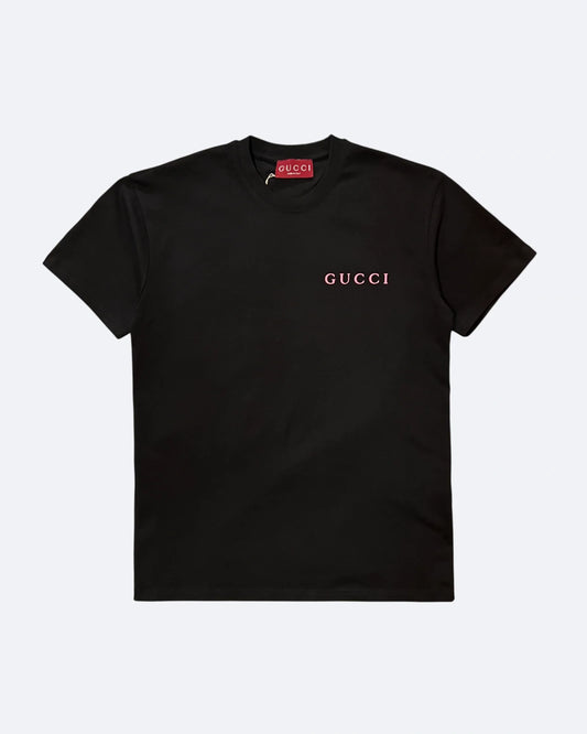 Gucci - Pink Logo T-Shirt - Black