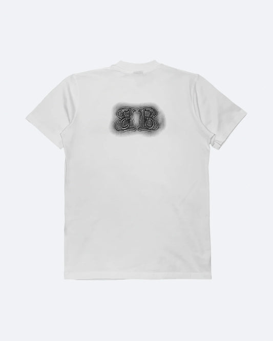 Balenciaga - Sprayed Logo Embroidery T-Shirt - White