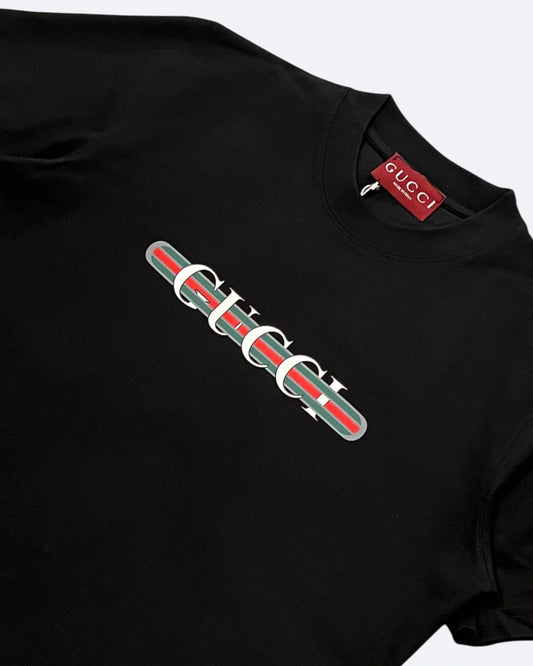 GC - Stripe Logo T-Shirt - Black