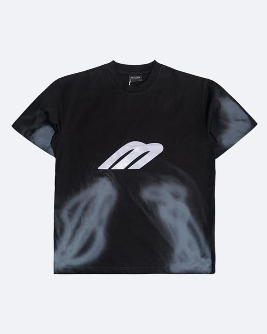 Balenciaga - 3B Logo T-Shirt - Black and Dark Gray