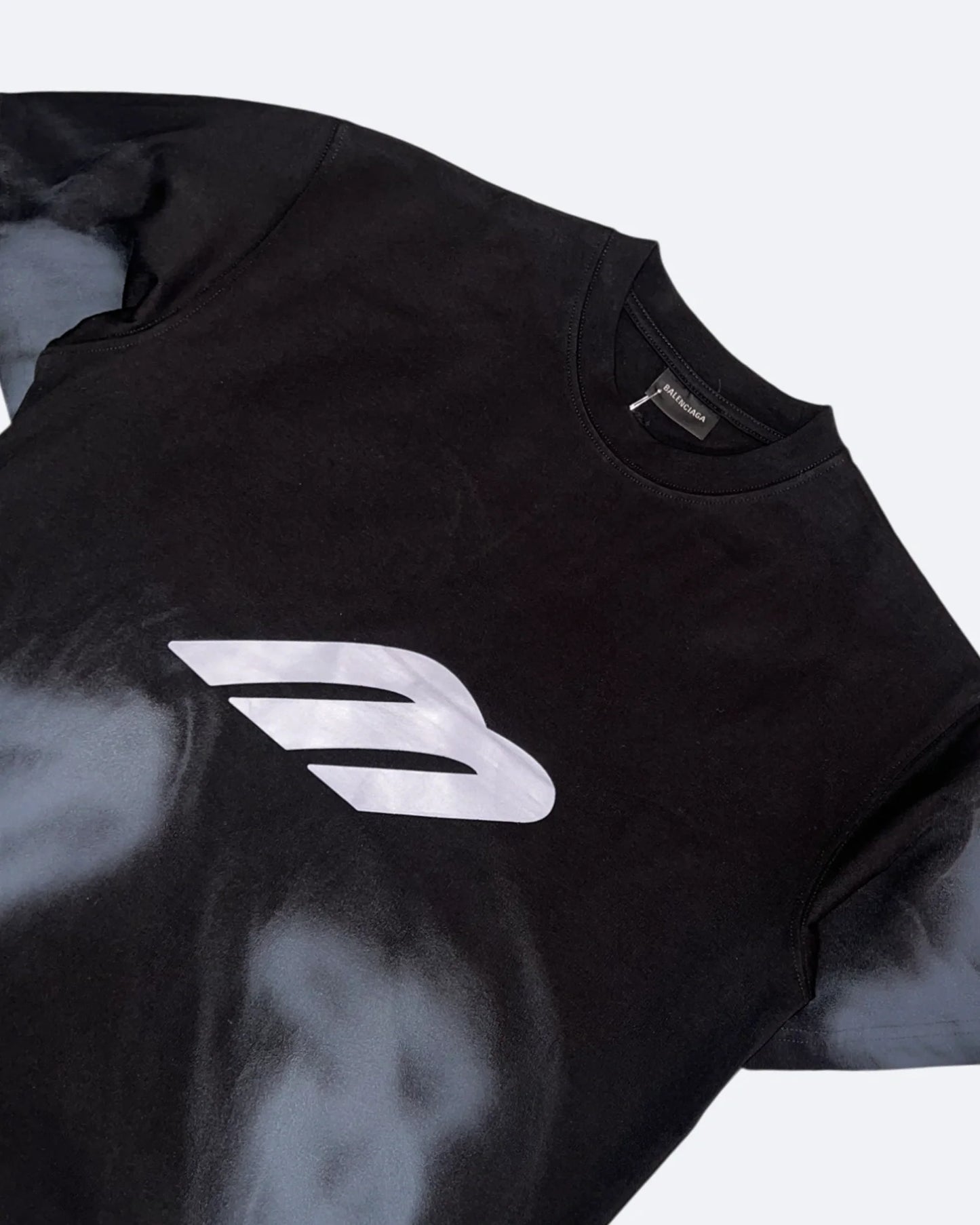 Balenciaga - 3B Logo T-Shirt - Black and Dark Gray