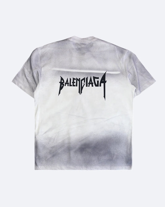 Balenciaga - Metal Logo Oversized T-Shirt - Light Gray