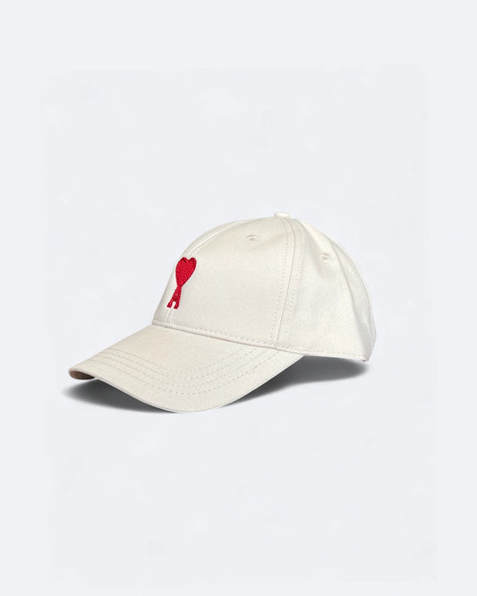 AMI - Logo Embroidery Cap - Cream