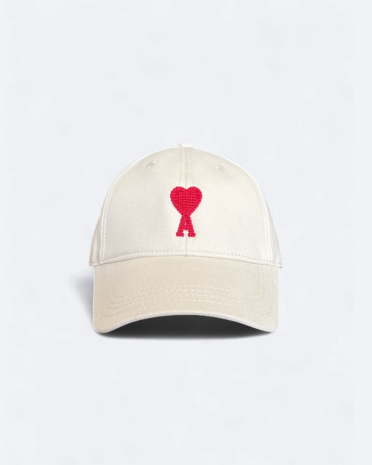 AMI - Logo Embroidery Cap - Cream