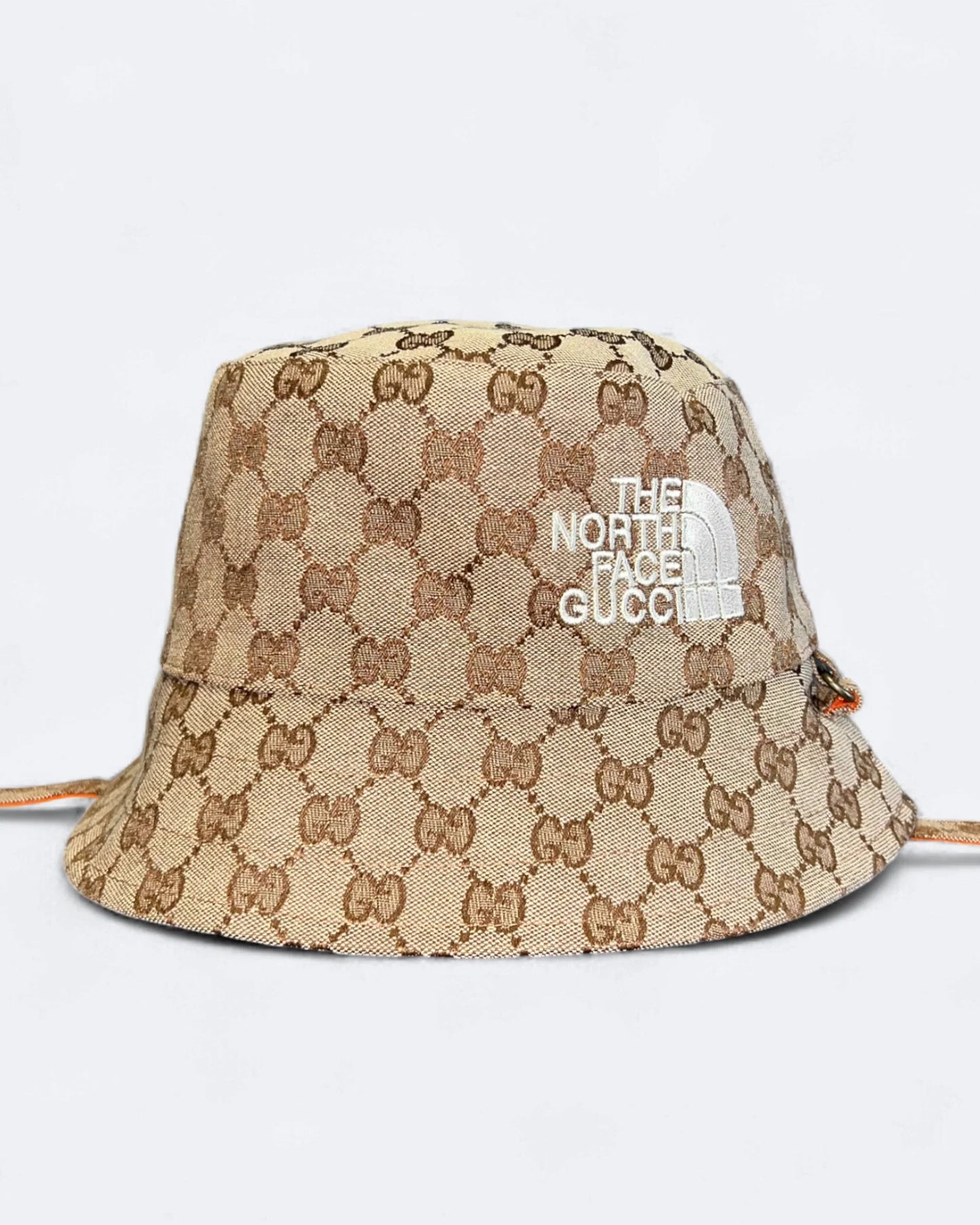 GC x The North Face - Reversible GG Bucket Hat - Beige/Orange