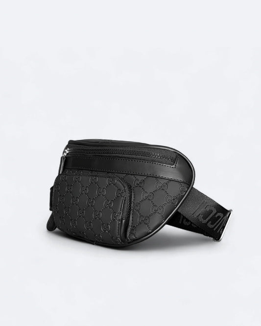 Gucci - GG Canvas Embossed Crossbody Bag - Black