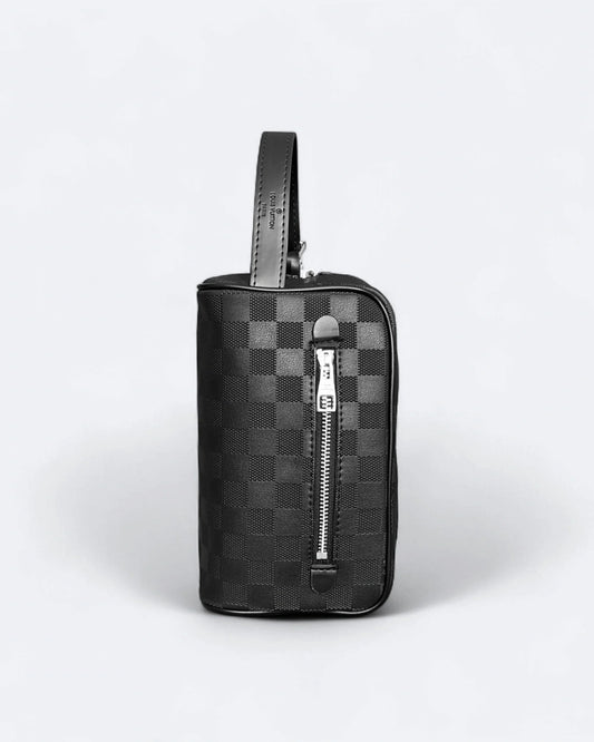 Louis Vuitton - Damier Embossed Hand Pouch Bag - Black