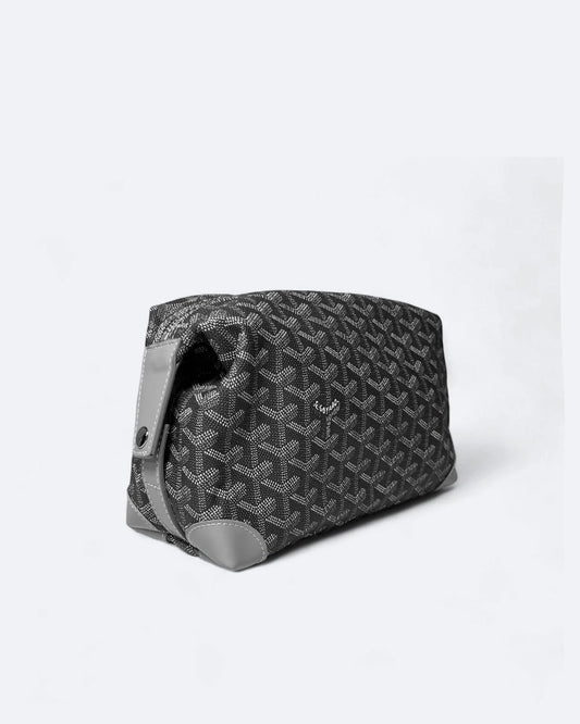 Goyard - Goyardine Pattern Hand Pouch Bag - Gray