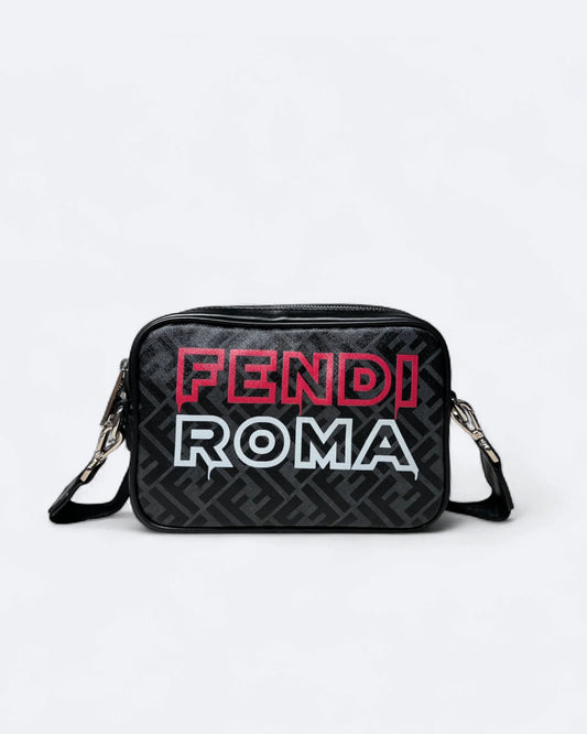 Fendi - Graffiti Messenger Bag - Black