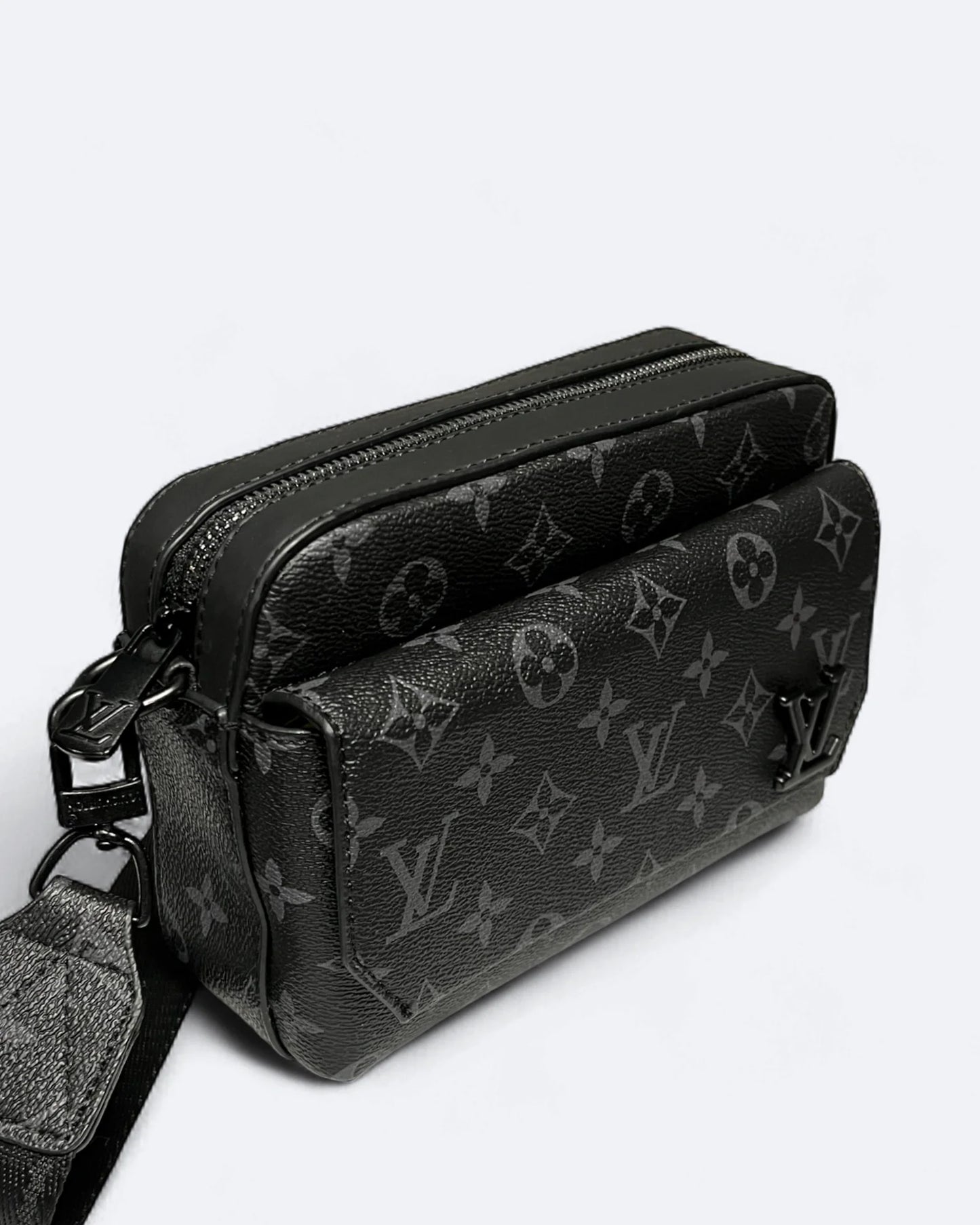 LVTN - Pattern Mini Messenger Bag - Black