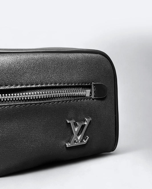 LVTN - Silver Monogram Hand Pouch Bag - Black
