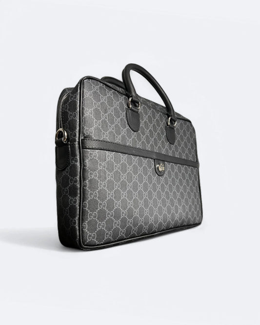 Gucci - GG Pattern Briefcase - Black