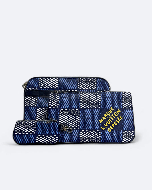 Louis Vuitton - Marque Damier Trio Bags - Blue