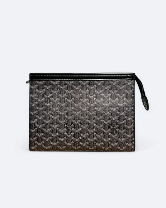 Goyard Pattern Clutch - Brown