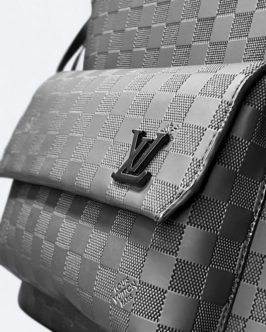 Louis Vuitton - Damier Pattern Embossed Takeoff Backpack - Black