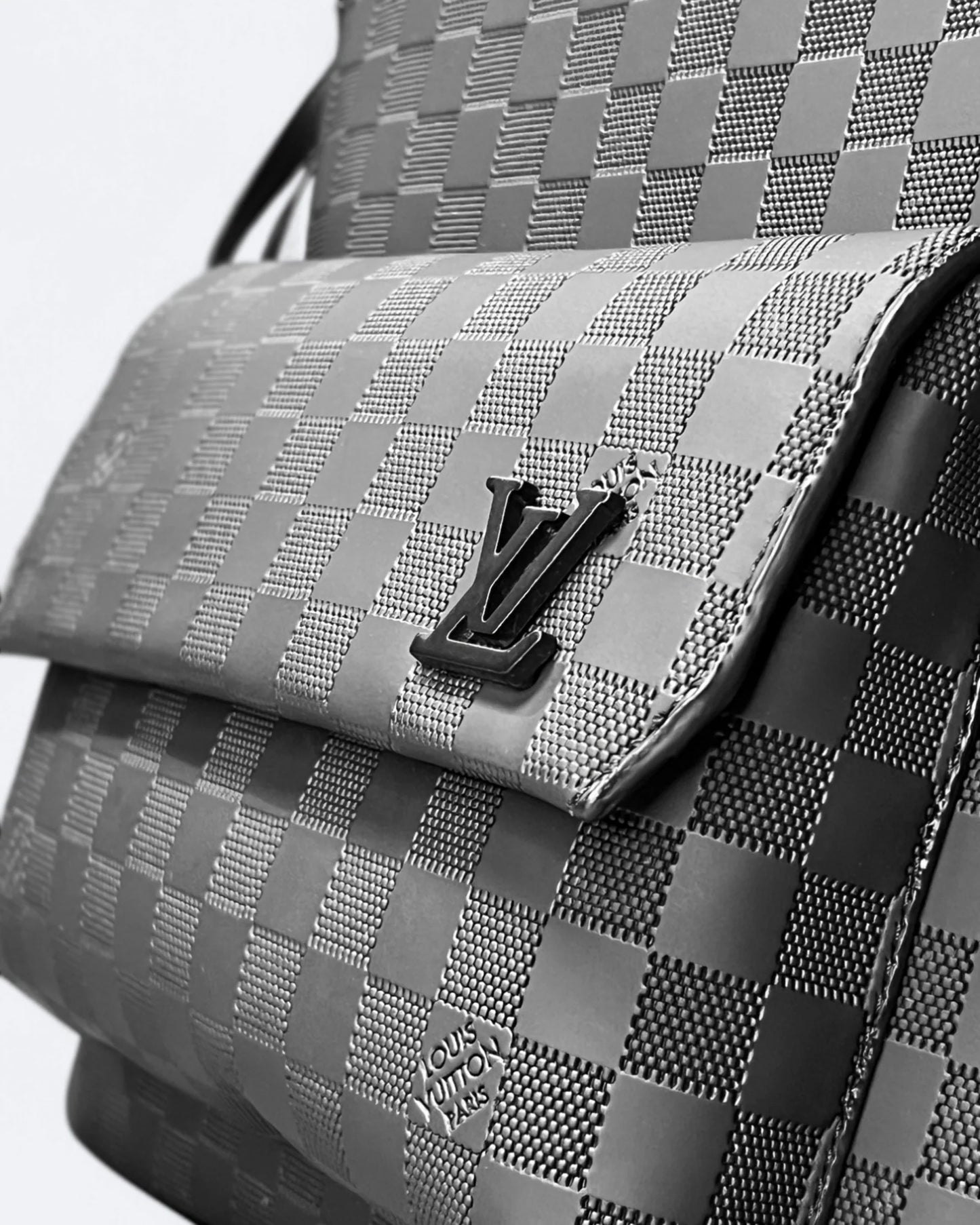 Louis Vuitton - Damier Pattern Embossed Takeoff Backpack - Black