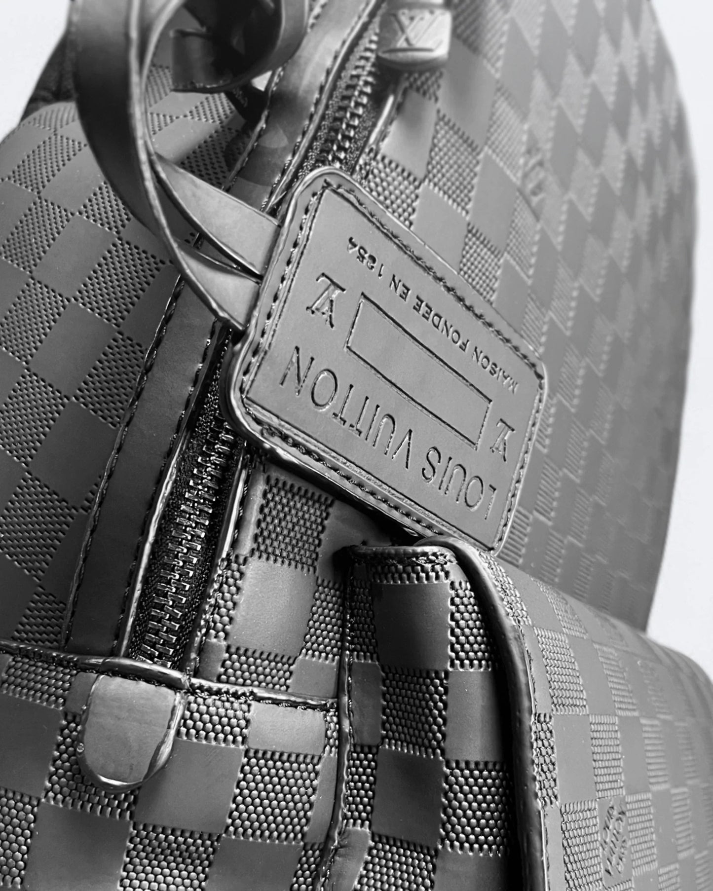 Louis Vuitton - Damier Pattern Embossed Takeoff Backpack - Black