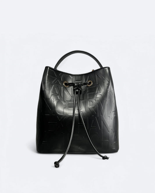 Armani Exchange - Logotype Embossed Bag - Black