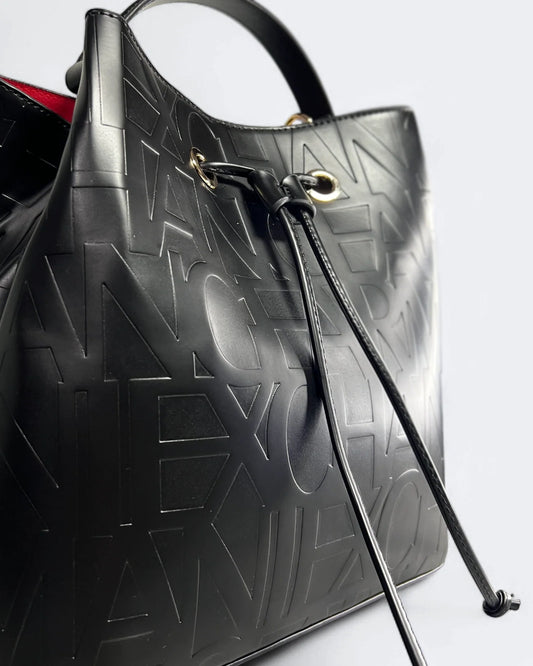 Armani Exchange - Logotype Embossed Bag - Black