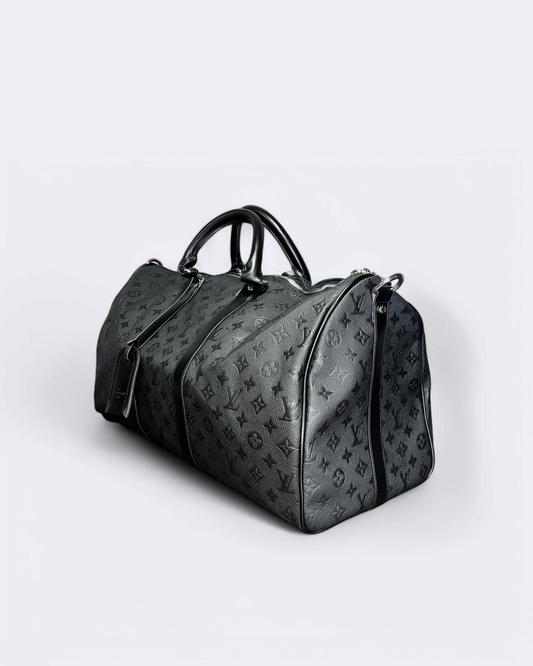 Louis Vuitton - LV Pattern Embossed Duffle Bag - Black