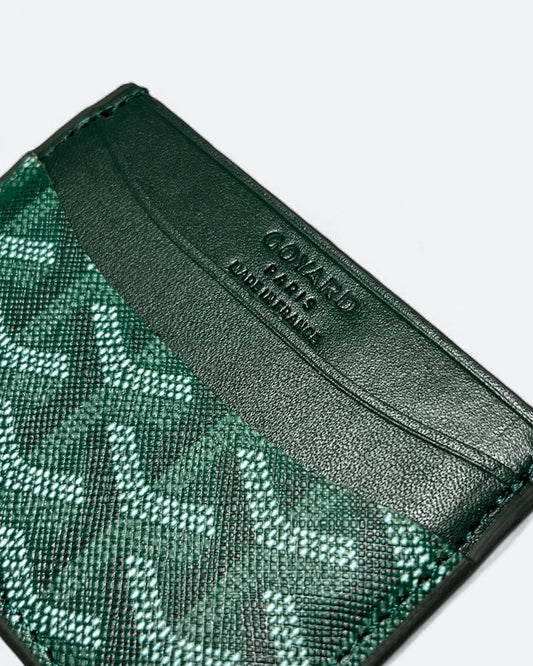 Goyard Pattern Cardholder - Pine Green