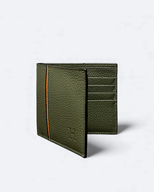 Hermes - Stripe Wallet - Dark Green