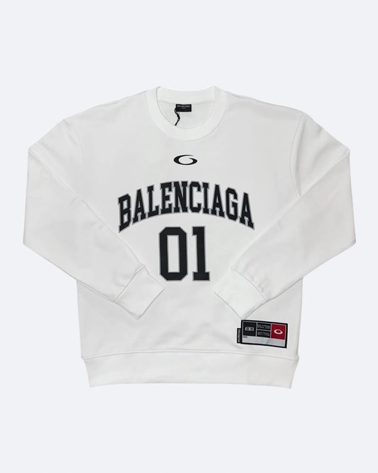 Balenciaga - 01 College Logo Sweatshirt - White