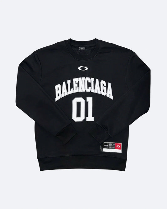 Balenciaga - 01 College Logo Sweatshirt - Black