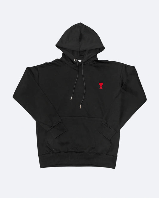 AMI - Heart Logo Hoodie - Black