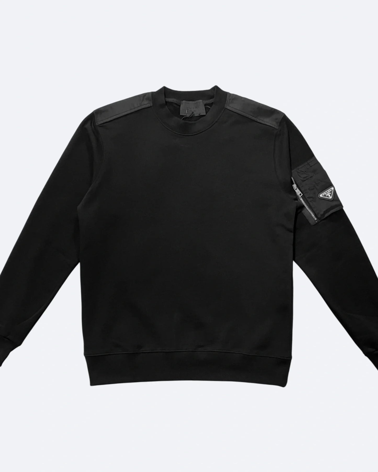 Prada - Sleeve Pocket Sweatshirt - Black