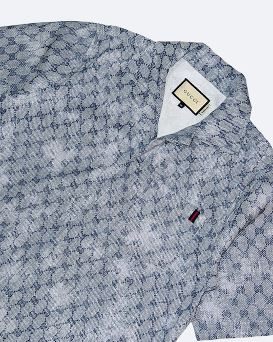 Gucci - GG Chain Pattern Summer Set - Slate Blue