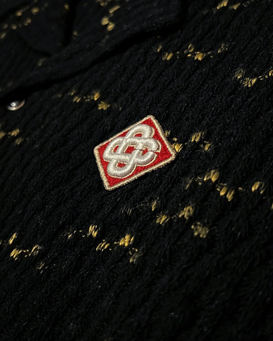 Casablanca - Logo Embroidery Knitted Summer Set - Black/Gold