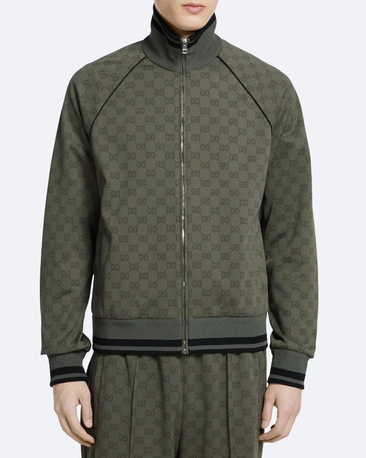 GC - GG Pattern Jacquard Set - Forest Green