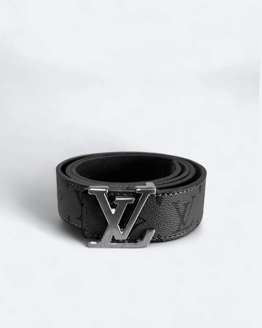 Louis Vuitton - LV Gray Pattern Belt - Silver