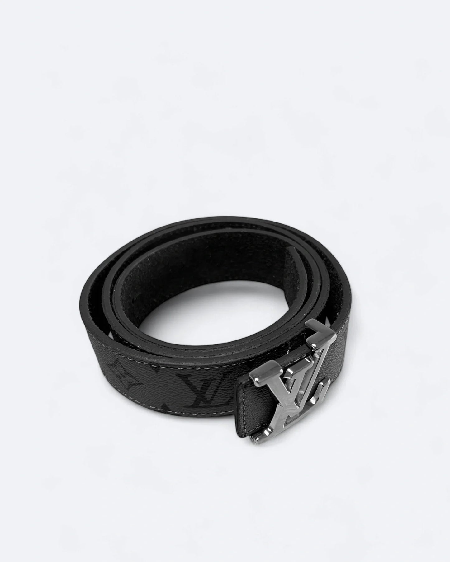 Louis Vuitton - LV Gray Pattern Belt - Silver