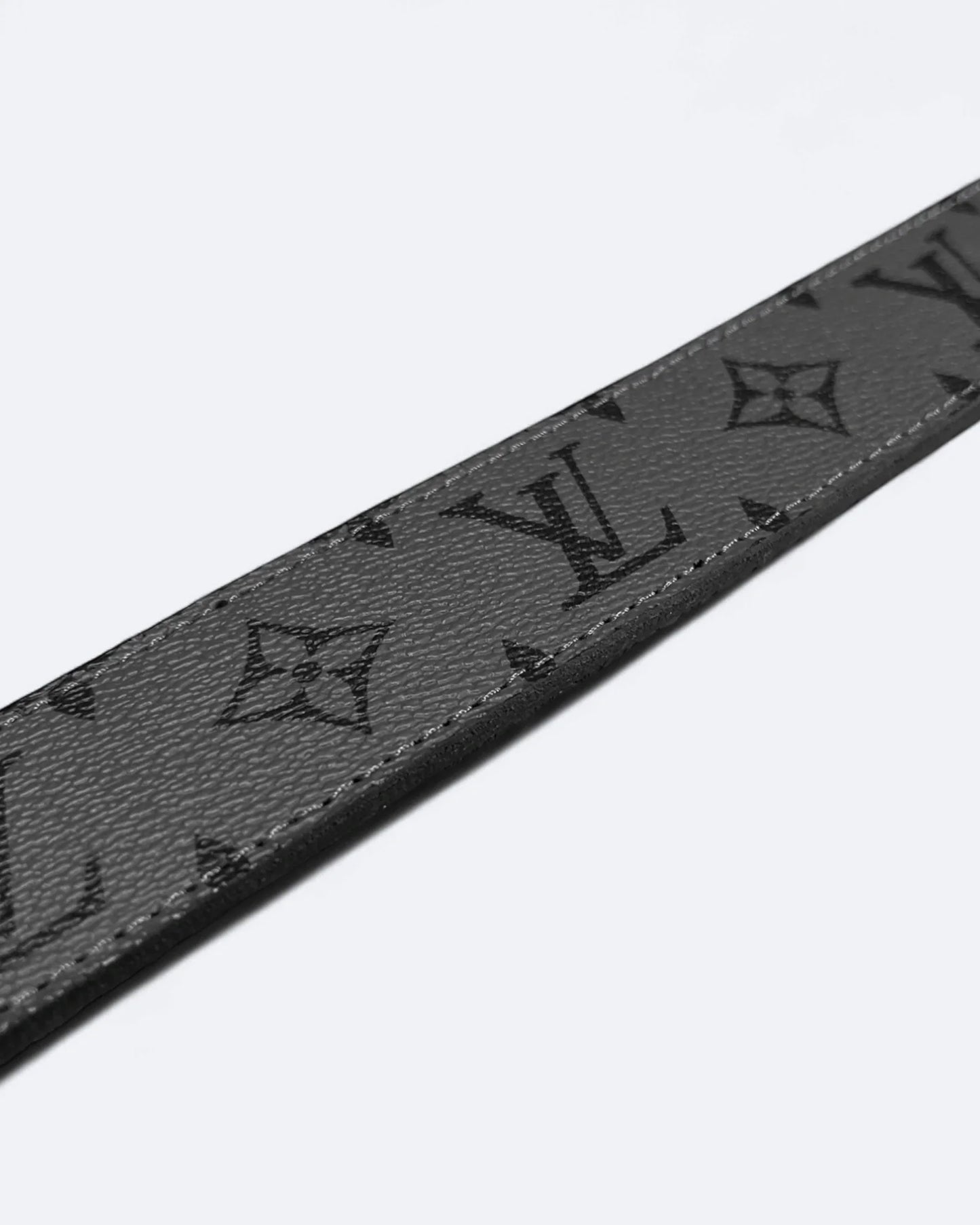 Louis Vuitton - LV Gray Pattern Belt - Silver