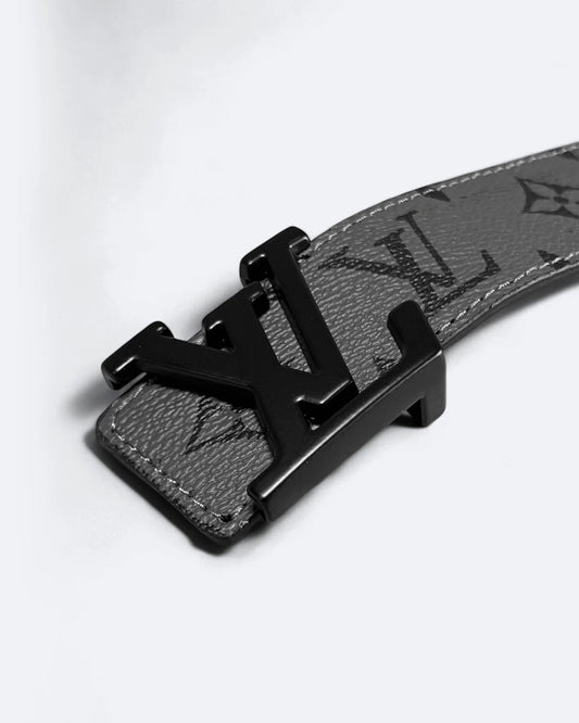 Louis Vuitton - LV Gray Pattern Belt - Black
