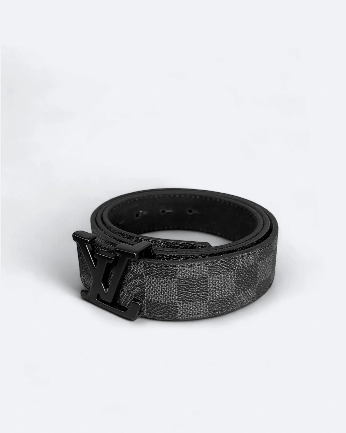 Louis Vuitton - Damier Black Pattern Belt - Black