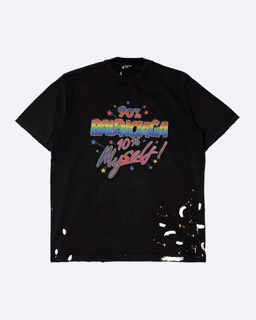 Balenciaga - 90/10 Logo Print T-Shirt - Black