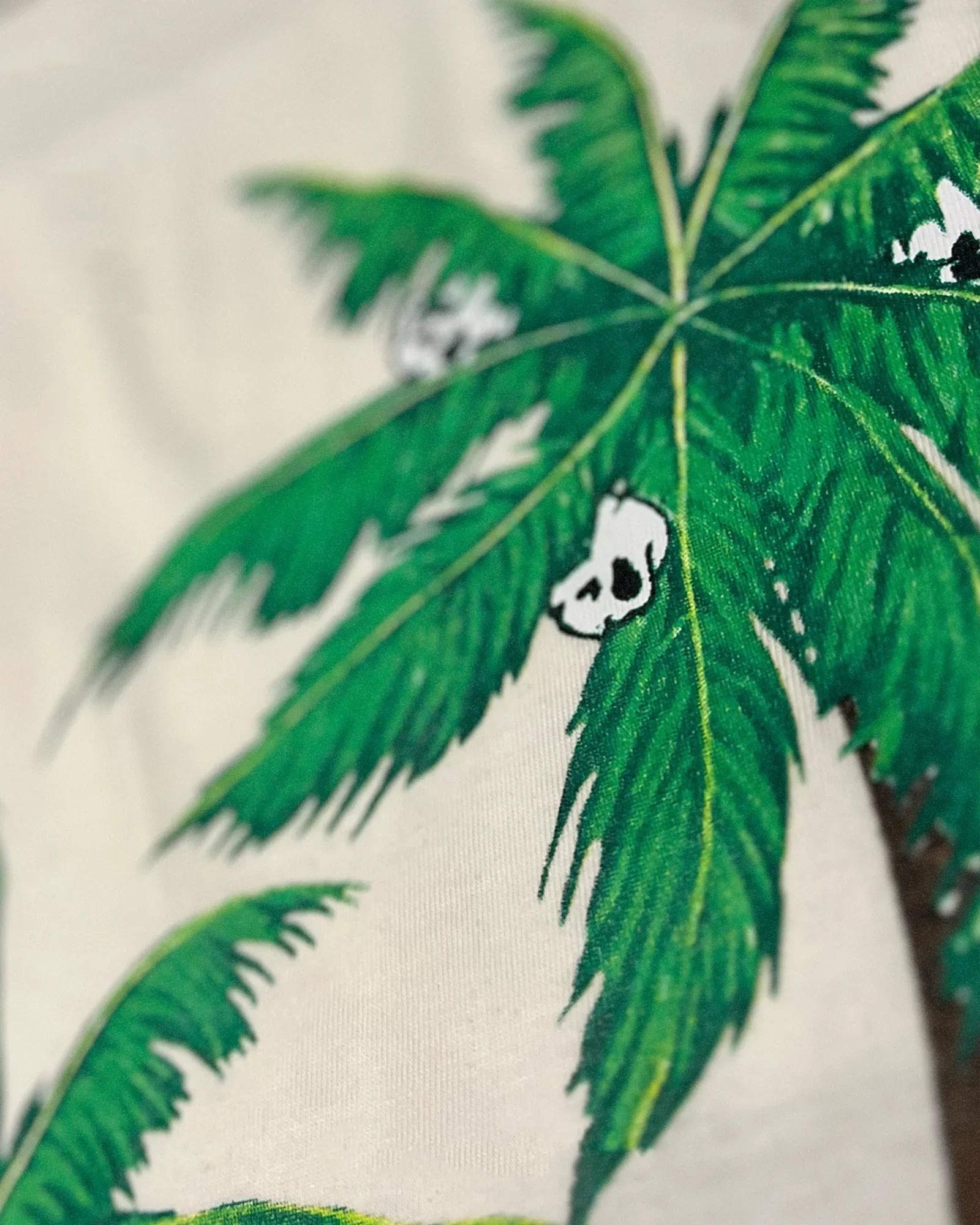 Palm Angels - Palms & Skulls Vintage T-Shirt - Dirty White
